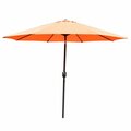 Bbq Innovations 9 ft. Metal Framed Umbrella with Crank & Tilt System - Orange Top & Brown Pole BB3116820